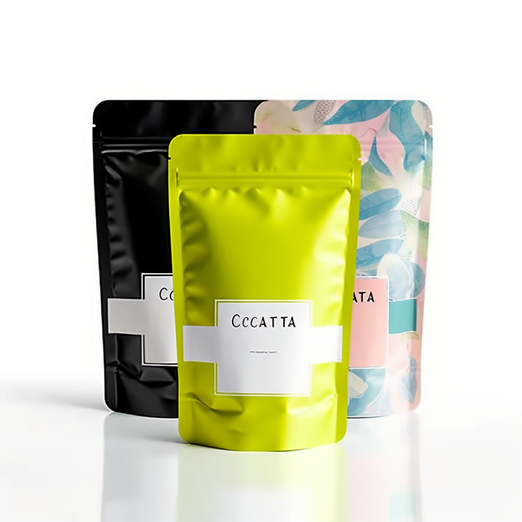 Custom Printed Reusable Plastic Heat Seal Mini Ziplock Baggies Stand up Pouch Holographic Packaging Bag