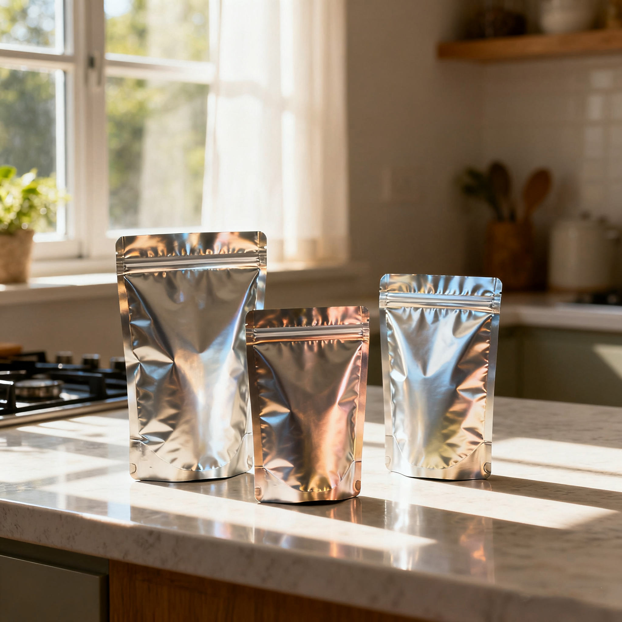 Wholesale 100 Stand BOPP Retort Pouch 16_23+4CM Coffee Beans Powder Tea Storage Heat Seal Resealable Disposable Food Grade